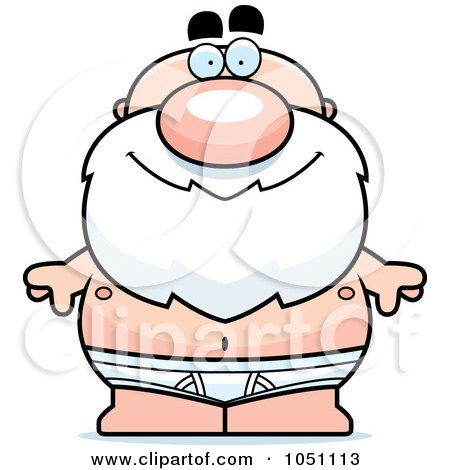 Royalty-Free Vector Clip Art Illustration of a Chubby Man In Tighty Whities Underwear by Cory Thoman