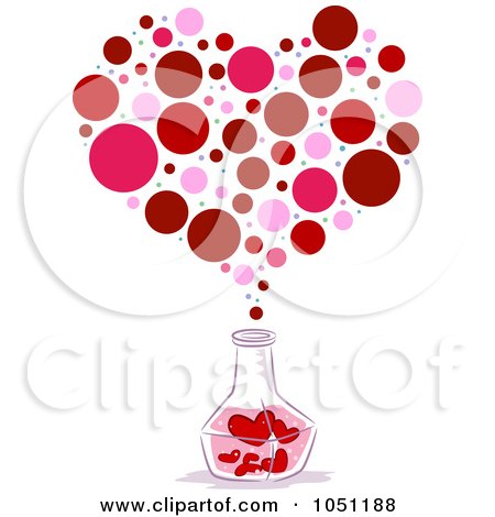 Royalty-Free Vector Clip Art Illustration of a Bottle Of Love Potion by BNP Design Studio