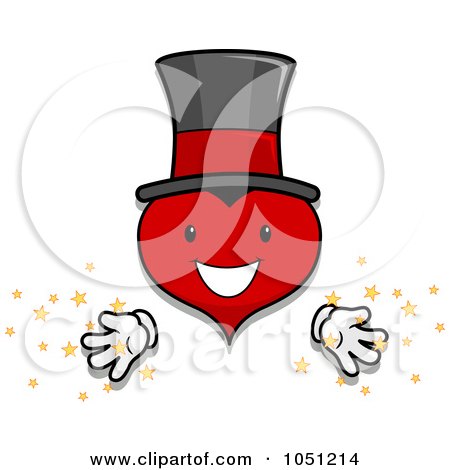 Royalty-Free Vector Clip Art Illustration of a Magician Heart With Love Dust by BNP Design Studio