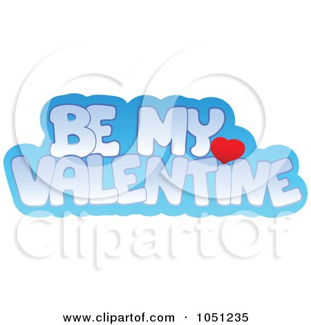 Royalty-Free Vector Clip Art Illustration of a Be My Valentine Greeting by visekart