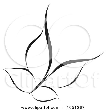 Royalty-Free Vector Clip Art Illustration of a Black And White Butterfly Logo - 4 by elena