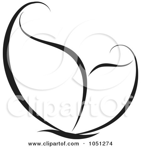 Royalty-Free Vector Clip Art Illustration of a Black And White Butterfly Logo - 10 by elena