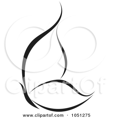 Royalty-Free Vector Clip Art Illustration of a Black And White Butterfly Logo - 11 by elena