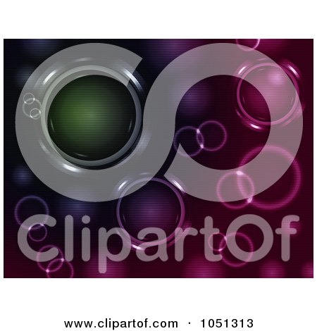 Royalty-Free Vector Clip Art Illustration of a Background Of Abstract Metallic Circles And Bubbles - 3 by elaineitalia