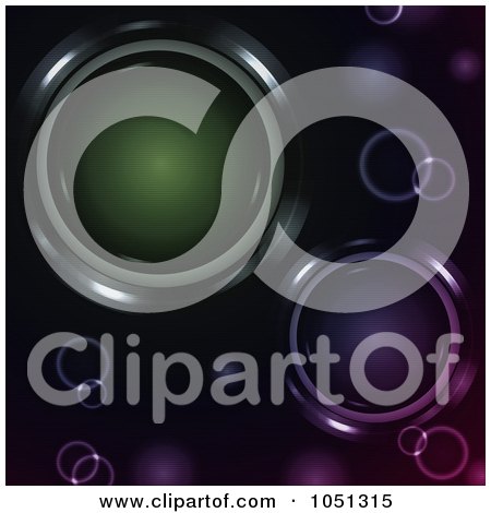 Royalty-Free Vector Clip Art Illustration of a Background Of Abstract Metallic Circles And Bubbles - 1 by elaineitalia