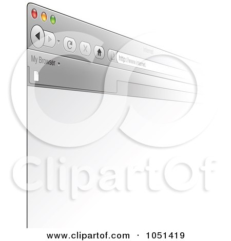 Royalty-Free Vector Clip Art Illustration of a Blank Web Browser by dero