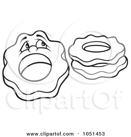 Royalty-Free Vector Clip Art Illustration of an Outline Of Cookies by dero