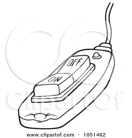 Royalty-Free Vector Clip Art Illustration of an Outline Of An On Off Switch by dero