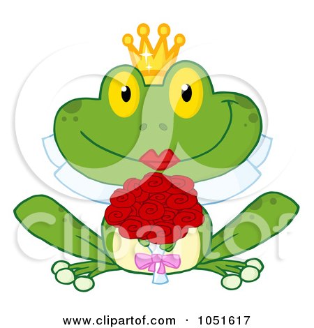 Royalty-Free Vector Clip Art Illustration of a Frog Bride by Hit Toon