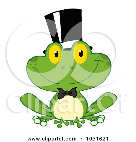 Royalty-Free Vector Clip Art Illustration of a Frog Groom by Hit Toon