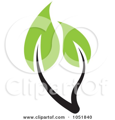 Royalty-Free Vector Clip Art Illustration of a Seedling Plant Ecology Logo - 1 by elena