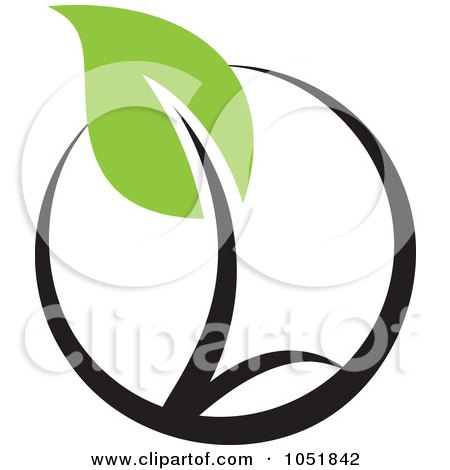 Royalty-Free Vector Clip Art Illustration of a Seedling Plant Ecology Logo - 10 by elena