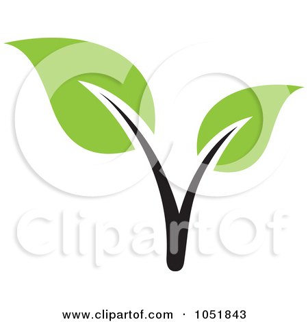 Royalty-Free Vector Clip Art Illustration of a Seedling Plant Ecology Logo - 3 by elena