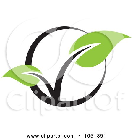 Royalty-Free Vector Clip Art Illustration of a Seedling Plant Ecology Logo - 9 by elena