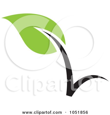 Royalty-Free Vector Clip Art Illustration of a Seedling Plant Ecology Logo - 15 by elena