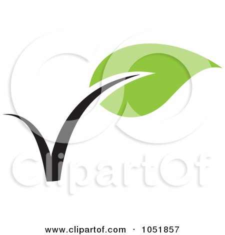 Royalty-Free Vector Clip Art Illustration of a Seedling Plant Ecology Logo - 14 by elena
