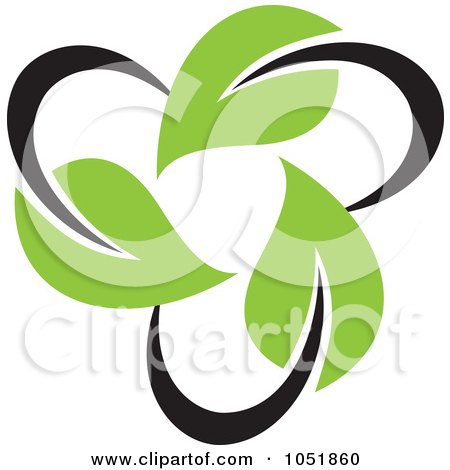 Royalty-Free Vector Clip Art Illustration of a Seedling Plant Ecology Logo - 20 by elena