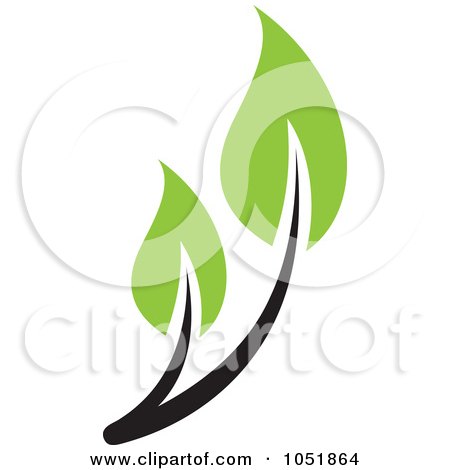 Royalty-Free Vector Clip Art Illustration of a Seedling Plant Ecology Logo - 6 by elena
