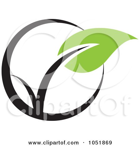 Royalty-Free Vector Clip Art Illustration of a Seedling Plant Ecology Logo - 7 by elena