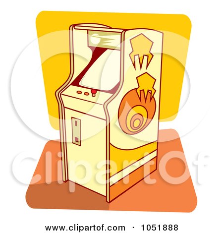 Royalty-Free Vector Clip Art Illustration of a Retro Arcade Game Machine by Any Vector