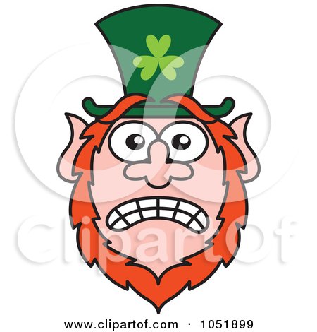 Royalty-Free Vector Clip Art Illustration of a Stressed St Paddy's Day Leprechaun by Zooco