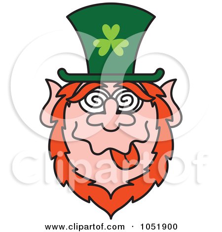 Royalty-Free Vector Clip Art Illustration of a St Paddy's Day Leprechaun Making A Funny Face by Zooco