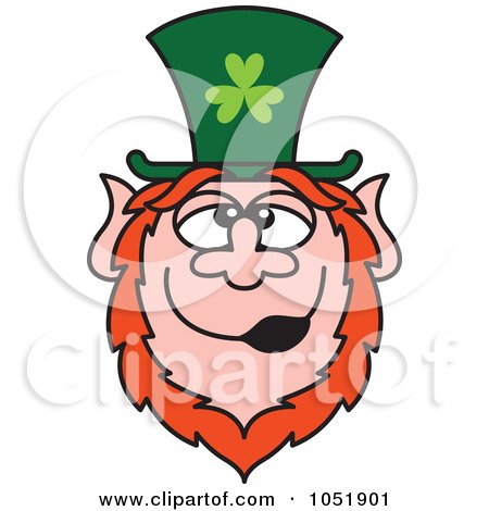 Royalty-Free Vector Clip Art Illustration of a St Paddy's Day Leprechaun by Zooco
