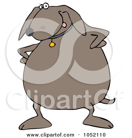Royalty-Free Vector Clip Art Illustration of an Upset Dog Standing With His Hands On His Hips by djart