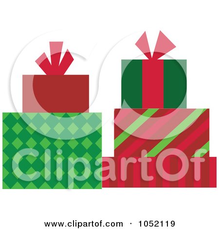 Royalty-Free Vector Clip Art Illustration of Organized Christmas Gifts by peachidesigns
