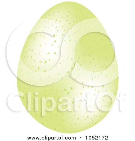 Royalty-Free 3d Vector Clip Art Illustration of a 3d Speckled Pastel Green Easter Egg by elaineitalia