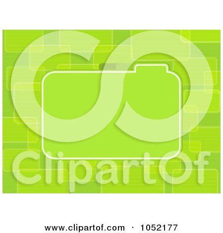 Royalty-Free Vector Clip Art Illustration of a Green Tabbed Label On A Green Abstract Background by elaineitalia