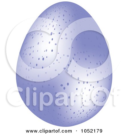 Royalty-Free 3d Vector Clip Art Illustration of a 3d Speckled Purple Easter Egg by elaineitalia