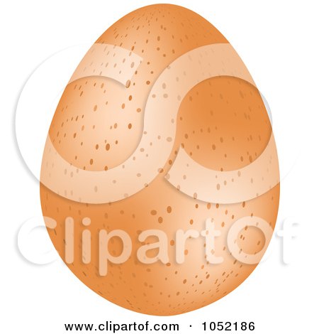 Royalty-Free 3d Vector Clip Art Illustration of a 3d Speckled Orange Easter Egg by elaineitalia