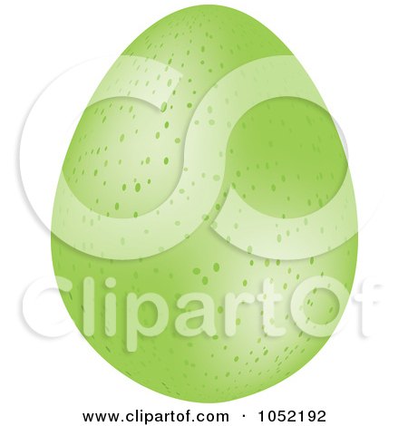 Royalty-Free 3d Vector Clip Art Illustration of a 3d Speckled Green Easter Egg by elaineitalia