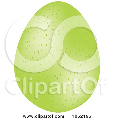Royalty-Free 3d Vector Clip Art Illustration of a 3d Speckled Lime Green Easter Egg by elaineitalia