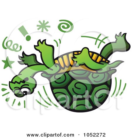 Royalty-Free Vector Clip Art Illustration of an Unlucky Tortoise Slipping by Zooco