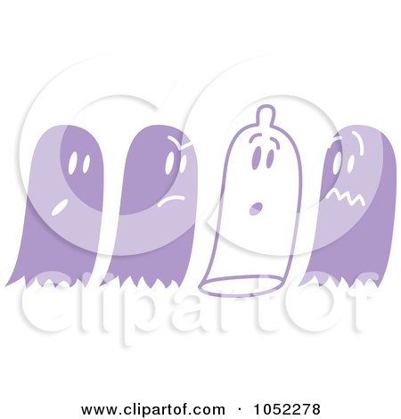 Royalty-Free Vector Clip Art Illustration of A Latex Ghost by Zooco