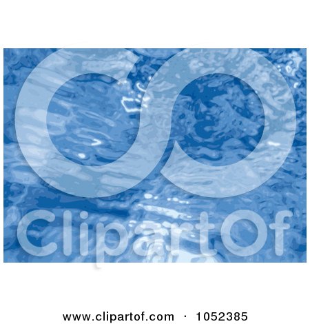 Royalty-Free Vector Clip Art Illustration of a Blue Rippling Water Background by Any Vector