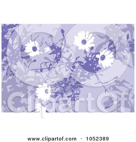 Royalty-Free Vector Clip Art Illustration of a Purple Flower Background by Any Vector