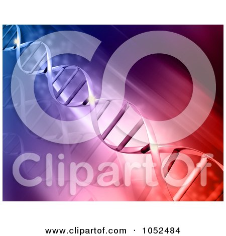 Royalty-Free 3d Clip Art Illustration of a Colorful DNA Background by KJ Pargeter