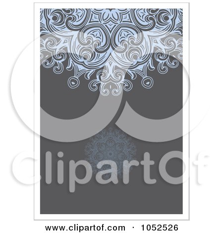 Royalty-Free Vector Clip Art Illustration of a Blue And Gray Invitation Background With White Borders by BestVector