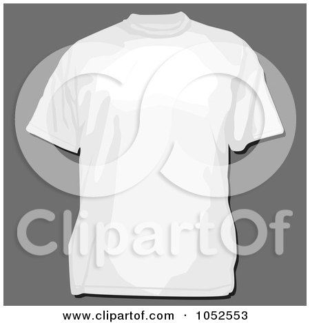 Royalty-Free Vector Clip Art Illustration of a White T Shirt by BestVector