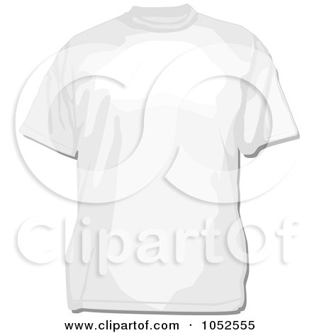 Royalty-Free Vector Clip Art Illustration of a White Tee Shirt by BestVector