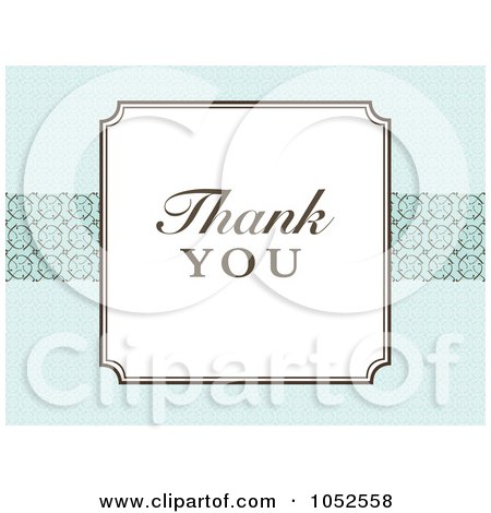 Royalty-Free Vector Clip Art Illustration of a Blue Thank You Background by BestVector