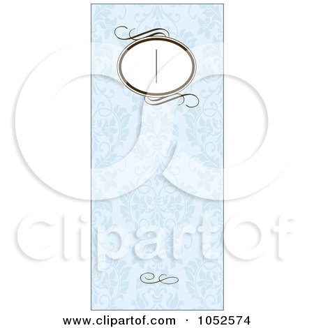 Royalty-Free Vector Clip Art Illustration of a Blue Floral Invitation Background - 5 by BestVector