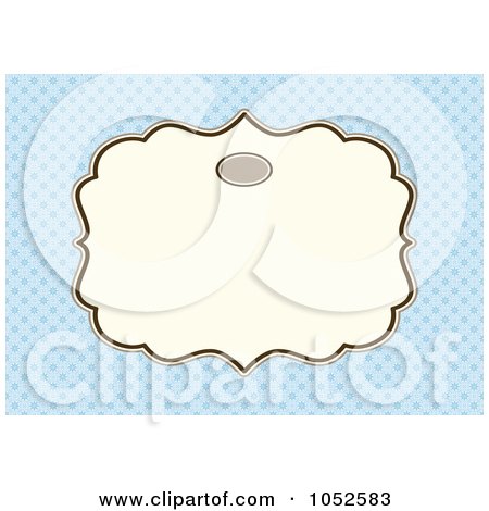 Royalty-Free Vector Clip Art Illustration of a Blue Invitation Background With A Beige Text Box - 8 by BestVector
