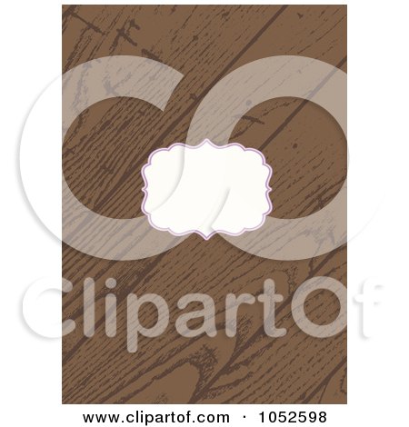 Royalty-Free Vector Clip Art Illustration of a Wooden Invitation Background With Copyspace - 3 by BestVector