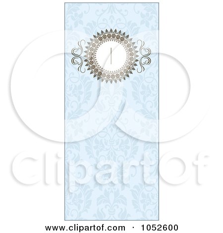 Royalty-Free Vector Clip Art Illustration of a Blue Floral Invitation Background - 6 by BestVector