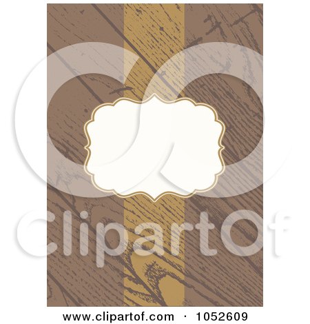 Royalty-Free Vector Clip Art Illustration of a Wooden Invitation Background With Copyspace - 2 by BestVector