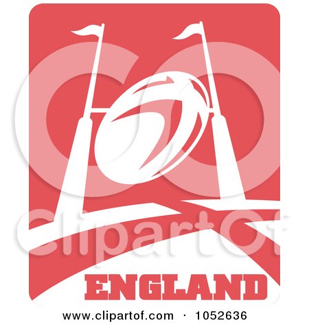 Royalty-Free Vector Clip Art Illustration of England Rugby Football - 1 by patrimonio